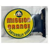 Mission Orange DS Metal Flange Sign, 18×14 Inches