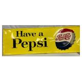 Emb. Have a Pepsi Advertising Sign by Stout Sign Co., 54in x 18in