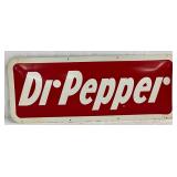 Dr Pepper Convex Metal  Sign, 30in x 12in