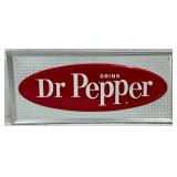 Emb. Dr Pepper Self-Framed Metal Sign, 27in x 12in