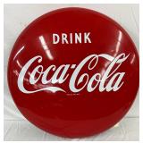 36in. Coca-Cola Porc. Button Sign