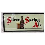 Emb. ‘Silver Spring Ale’ Metal Sign, 20×9 