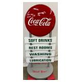 Coca-Cola Sidewalk Sign with Button Logo Top, Contemporary 
