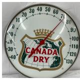 12in Canada Dry Glass-Faced Thermometer 