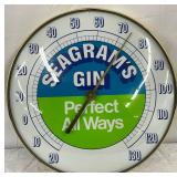 12in.  Seagram’s Gin Glass Face Thermometer