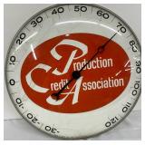 12in Production Credit Association Thermometer,  Pam Clock Co. 