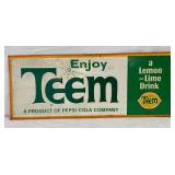 Emb. Teem Lemon-Lime Drink Metal Sign, 32in x 13in