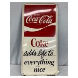 Coca-Cola “Adds Life to Everything” Sign, 18in x 36in