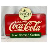Coca-Cola DS Metal Sign, 13 x 10 Inches