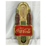 Emb. Coca-Cola Thermometer, 7in x 16in
