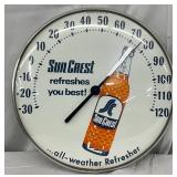 12in. Sun Crest Glass Face Thermometer 