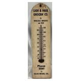 ‘Cash & Haul Grocery Co.’ Wooden Thermometer, 4×15 