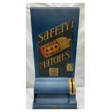 Metal Cupples Company Safety Match Dispenser, 9 x 18 Inches