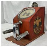 Early Grip Strength Tester Coin Op Machine, Metal Construction, 9in x 15in