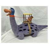 Early ‘Dino the Dinosaur Toy with Plush Body and Fred Flintstone, 18×12 