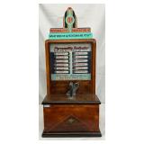 Early Wooden Personality Indicator Coin Op Machine by ESCO, 10″ x 26″