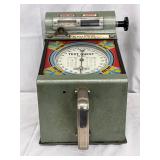 Test Quest Metal Coin Op Machine, by Groetchen Novelty Company, 9×12 