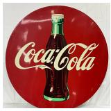 Coca-Cola SS Metal  Sign, 46-Inch Diameter