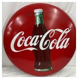 24in Coca-Cola Button Sign with Bottle Graphic