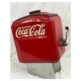 Early Emb. Coca-Cola Fountain Dispenser, 14in x 22in