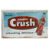 Emb. Orange Crush Sign w/Bottle Graphics, 56in x 32in