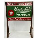 Porc. Seale-Lily Ice Cream Sidewalk Sign, 29×37 