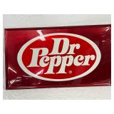 Emb. Dr Pepper Metal Sign, 34in x 20in