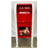 U.S. Mailbox with Coca-Cola Santa Graphic, Professionally Restored