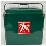 Emb. 7UP Drink Cooler, Professionally Restored, 18 x 18 Inches