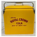 Royal Crown Cola Metal Drink Cooler With Chrome Accents, Professionally Restored, 18×17 