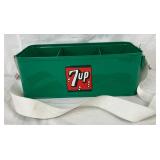7Up Branded Beverage Stadium Carrier, Restored With Shoulder Strap, 17×8 