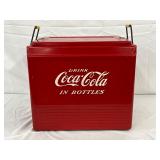 Emb. Coca-Cola Cooler with Hinged Lid and Insert, 18in x 16in