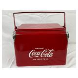 Coca-Cola Metal Cooler Box with Handle, Restored, 17×13 