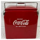 Coca-Cola Metal Cooler With Handle, Professionally Restored, 17×19 In.