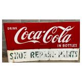 Coca-Cola Porc. Sled Sign, 68in x 37in