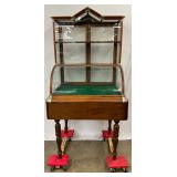 Claes & Lehnbeuter Oak Tower Display Case with Glass Panels, St. Louis, MO 36×31