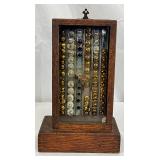 Wooden Cuff Link Store Display Cabinet With Glass Front, 6in x 10in
