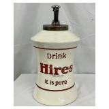 Hires Root Beer Syrup Dispenser with Pump, 8in x 15in