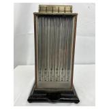 Early Metal Coin Holder with Glass Panels, 6in x 11in