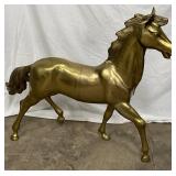 Horse Statue With Polished Finish, 42 x 34 Inches