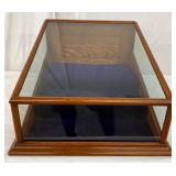 Early Slant Front Countertop Display Case With Glass Panels, 19x24x14 