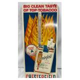 Emb.  Chesterfield Advertising Thermometer, 6 x 13 Inches