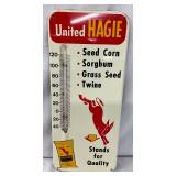 United Hagie Painted Metal Thermometer, 6 x 14 Inches