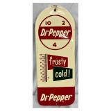 Dr Pepper Metal Thermometer Sign: Frosty Cold! – 7×16 in.