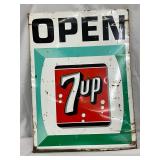 7UP Metal DS Open Sign, 20in x 27in