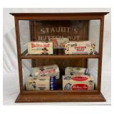 Wood and Glass Staudt’s Butter-Nut Bread and Cakes Display Case, 30in x 30in