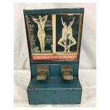 Exhibit Supply Co. 1-Cent Coin-Operated Card Machine, 9 1/2x7x12 1/2 Inches