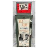 ‘Recording Stars’ 2-Cent Card Coin Operated Vending Machine. 11 1/2 x 10 x 30 1/2 