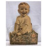 Knit Underwear Advertising Cardboard Display Featuring Baby Image, 7×10 