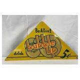 1921 Emb. Tin ‘Bubble Up’ 5-Cent Triangle Tacker Sign, 12×6 